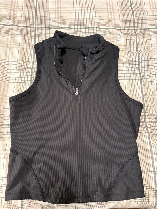 ZYIA Tops - ZYIA Black Sleeveless Zip Mock Neck Tank Top